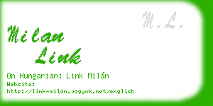 milan link business card